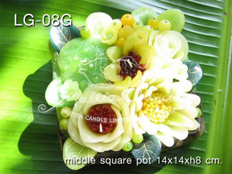 เทียนหอม เดชอุดม |  GREEN COLOUR SET | LG-08G