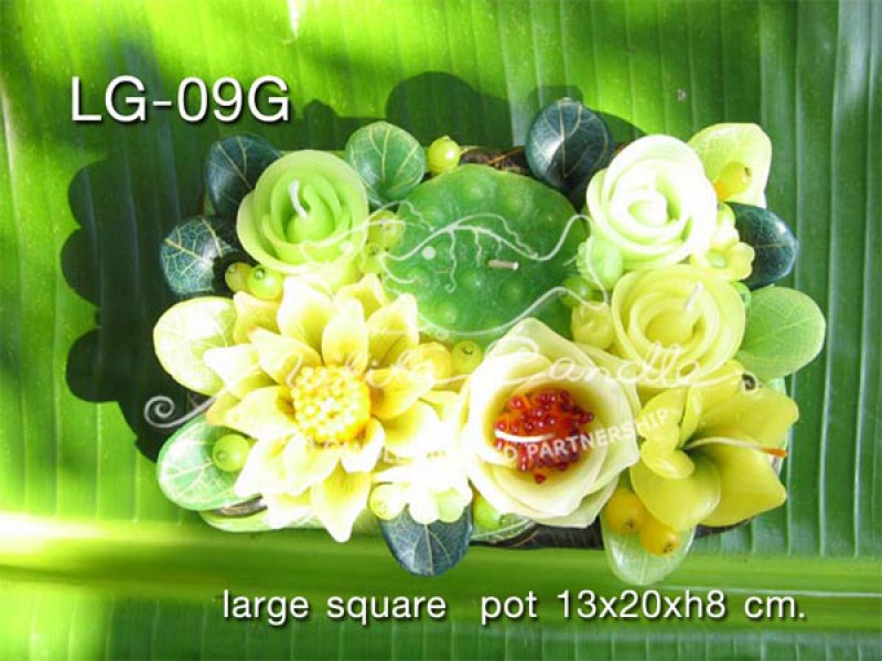 เทียนหอม เดชอุดม |  GREEN COLOUR SET | LG-09G