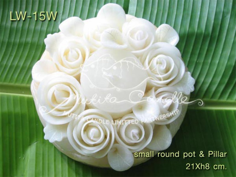 เทียนหอม เดชอุดม |  WHITE COLOUR SET | LW-15W