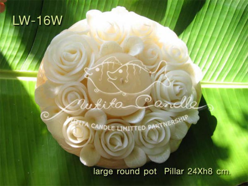 เทียนหอม เดชอุดม |  WHITE COLOUR SET | LW-16W