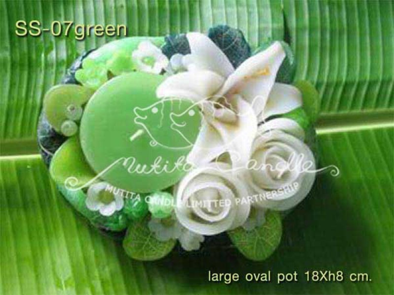 เทียนหอม เดชอุดม | WHITE LILY SET | SS-07 GREEN