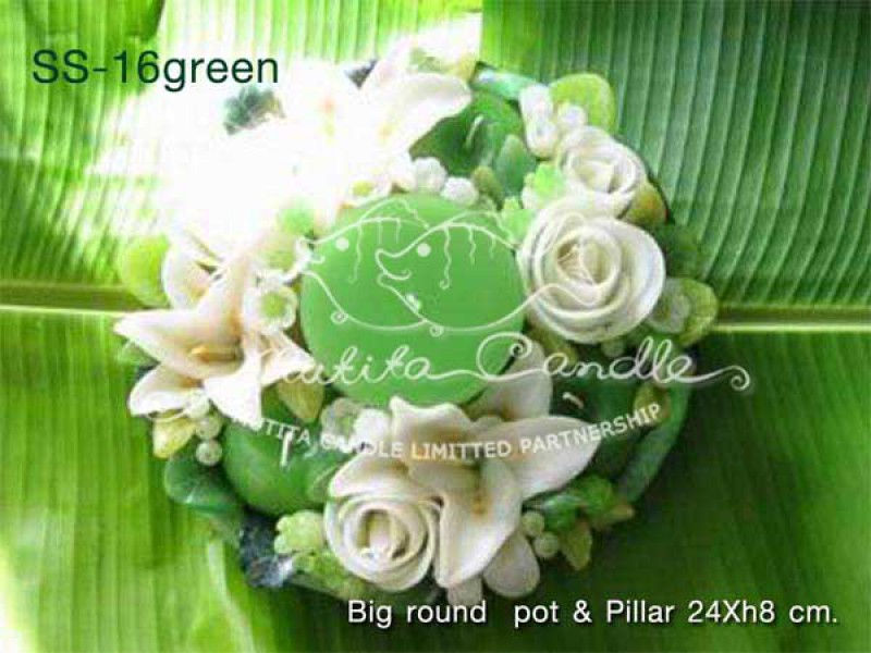 เทียนหอม เดชอุดม | WHITE LILY SET | SS-16 GREEN