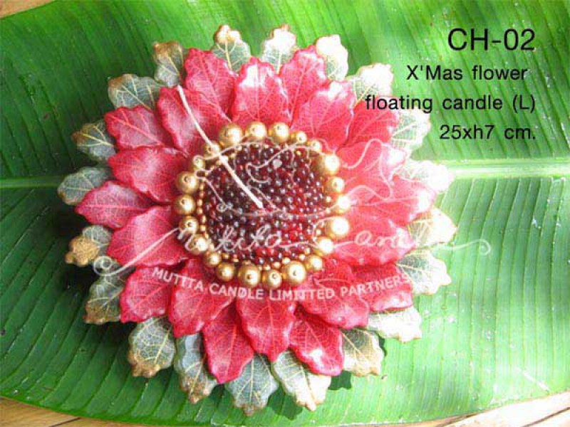 เทียนหอม เดชอุดม : WATER LILY SET|X'Mas Flower Floating Candle
A TOUCH OF THAI LOTUS CANDLES|CH-02|25 x h 7 cm