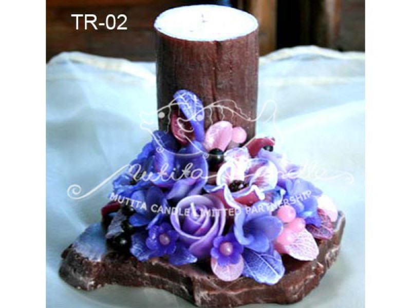 เทียนหอม เดชอุดม : WOOD CANDLE|FLOWER CANDLES WITH TIMBER. WOOD CANDLE|TR-02|-