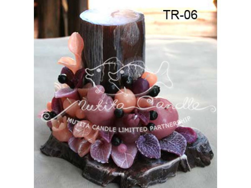 เทียนหอม เดชอุดม : WOOD CANDLE|FLOWER CANDLES WITH TIMBER. WOOD CANDLE|TR-06|-