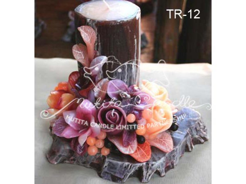 เทียนหอม เดชอุดม : WOOD CANDLE|FLOWER CANDLES WITH TIMBER. WOOD CANDLE|TR-13|-