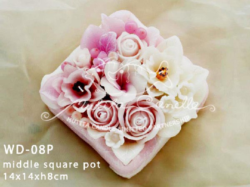 เทียนหอม เดชอุดม |  PINK WEDDING SET | WD-08P