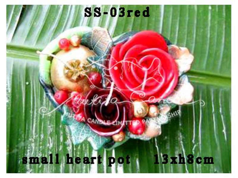 เทียนหอม เดชอุดม : CHRISTMAS COLOUR SET3|flower candles from Thailand for christmas seasoning
RICH ROSES BOUQUET WITH FRUIT AND CHRISTMAS SPICE|SS-03RED|small heart pot 13 x h 8 cm