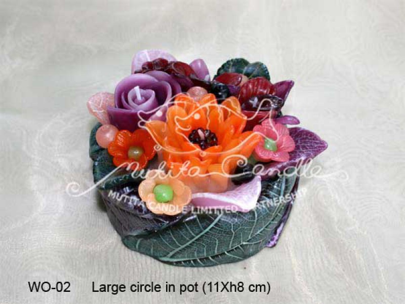 เทียนหอม เดชอุดม |  DARK PURPLE & ORANGE | WO-02