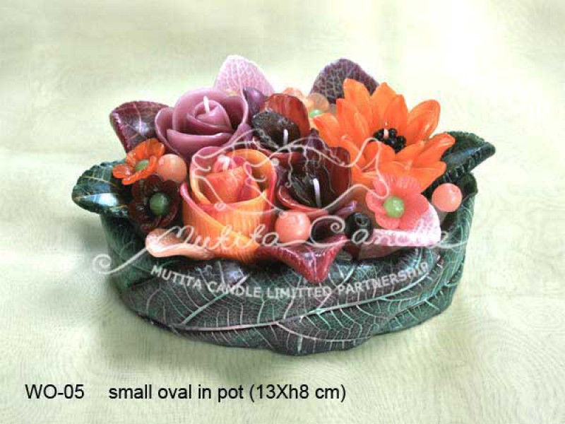 เทียนหอม เดชอุดม |  DARK PURPLE & ORANGE | WO-05