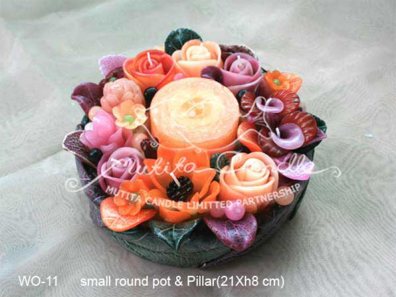 เทียนหอม เดชอุดม |  DARK PURPLE & ORANGE | WO-11