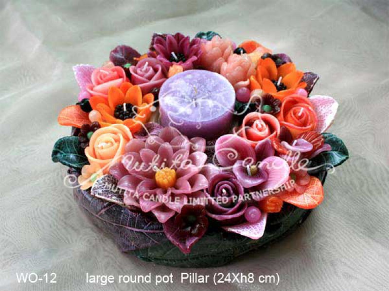 เทียนหอม เดชอุดม |  DARK PURPLE & ORANGE | WO-12