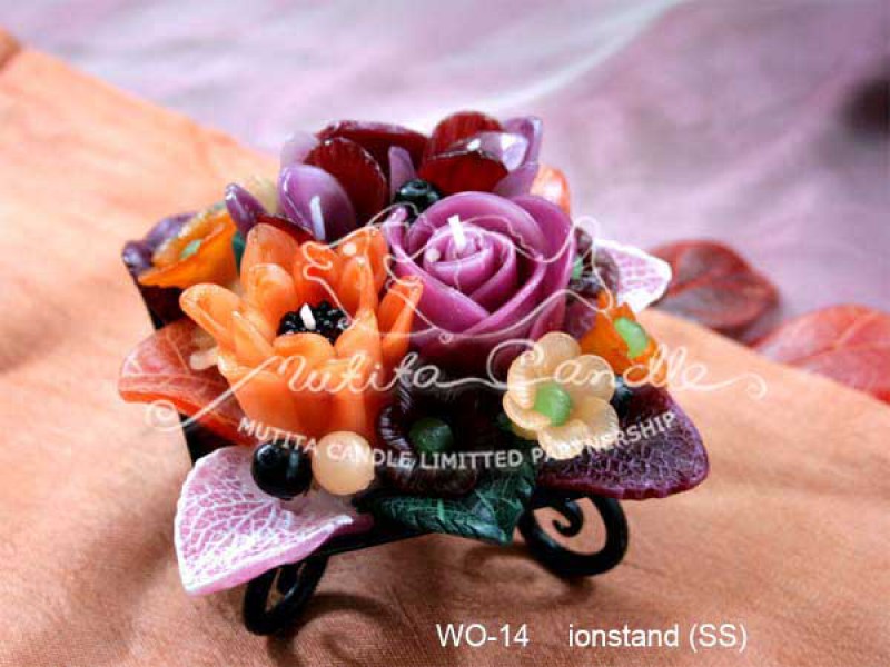 เทียนหอม เดชอุดม |  DARK PURPLE & ORANGE | WO-14