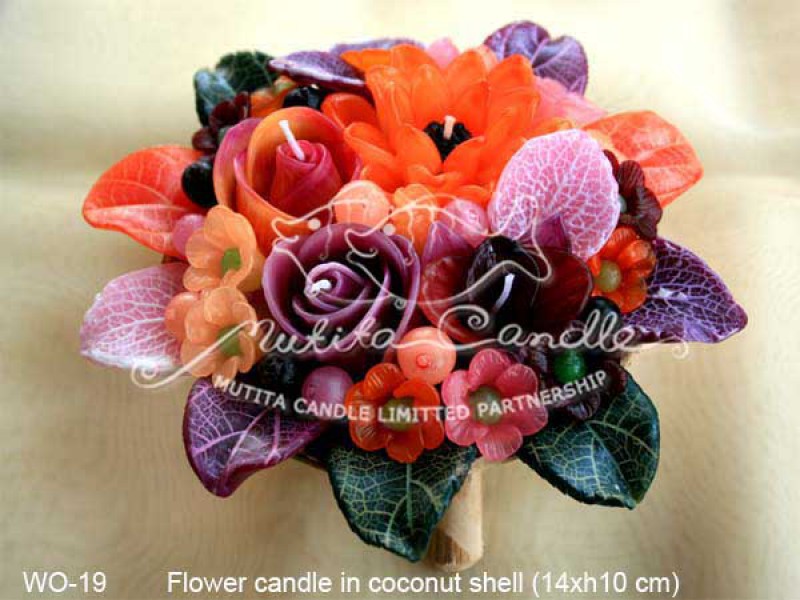 เทียนหอม เดชอุดม |  DARK PURPLE & ORANGE | WO-19
