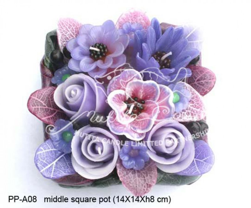 เทียนหอม เดชอุดม |  PINK PURPLE COLOUR A | PP-A08
