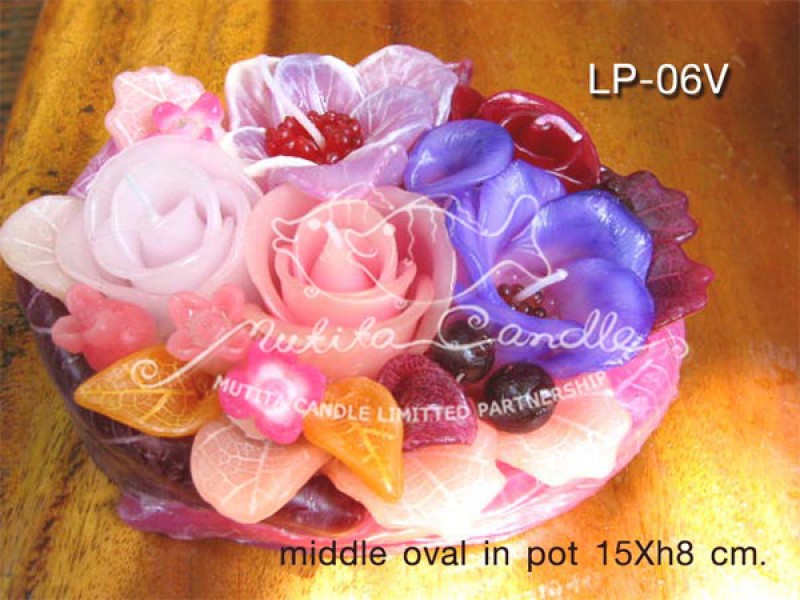 เทียนหอม เดชอุดม | PINK&PURPLE COLOUR SET | LP-06V