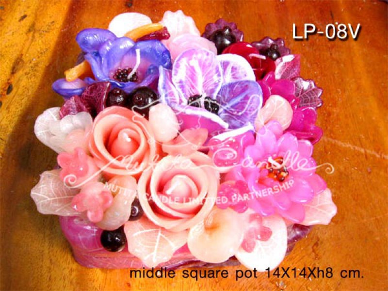เทียนหอม เดชอุดม | PINK&PURPLE COLOUR SET | LP-08V
