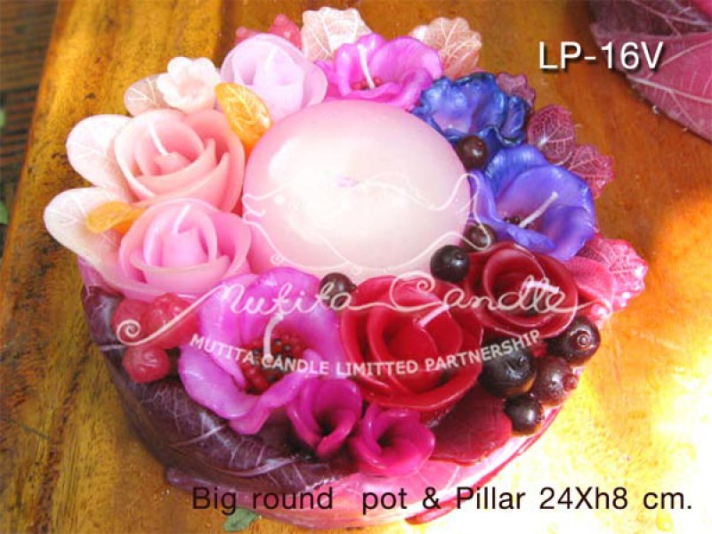 เทียนหอม เดชอุดม | PINK&PURPLE COLOUR SET | LP-16V
