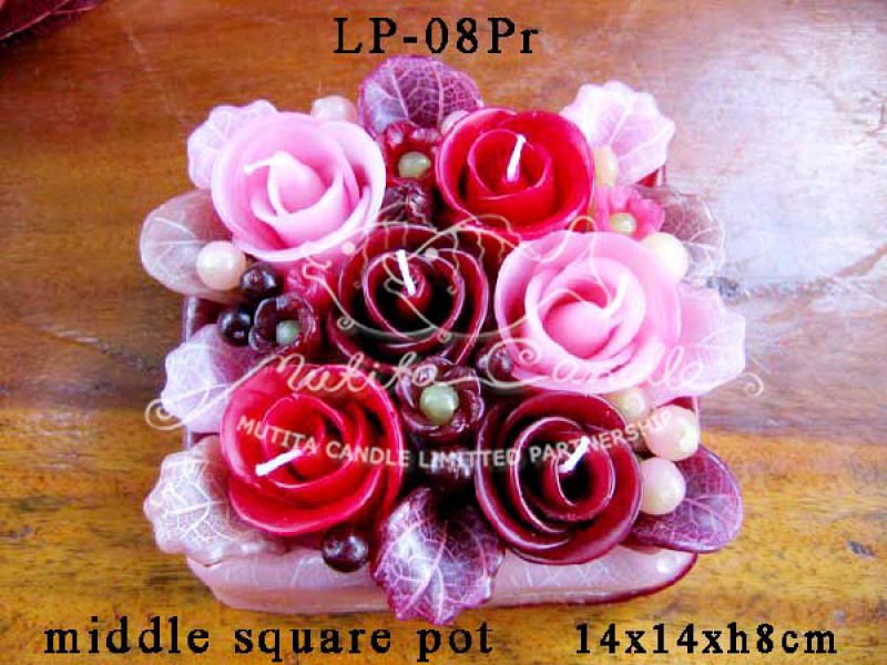 เทียนหอม เดชอุดม | PINK ROSE SET2 | LP-08Pr