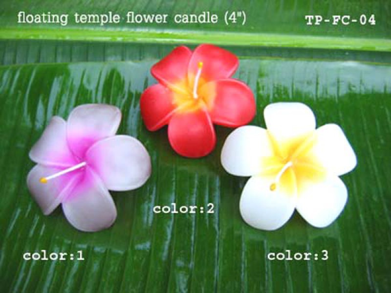 เทียนหอม เดชอุดม :  CATALOGUE03|Small floating flower candles from Thailand
FLOATING FLOWER CANDLES|TP-FC-04|4 Inch