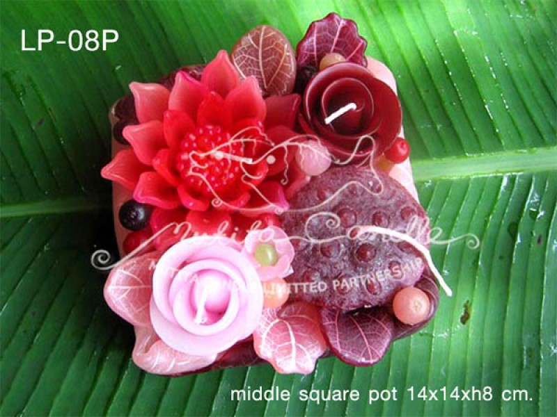 เทียนหอม เดชอุดม |  PINK COLOUR SET | LP-08P